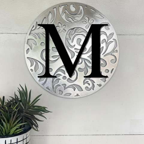 Custom Metal Filigree Sign with Monogram | Personalized Wedding Gift | Family Name Wall Decor