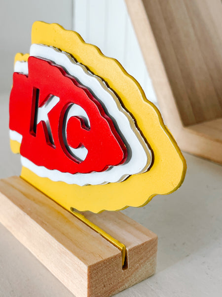 Dimensional KC Arrowhead | Wood Stand Included