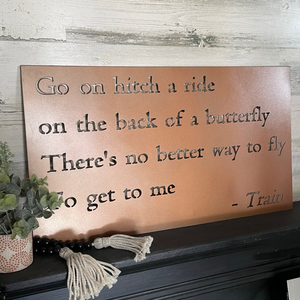 copper song lyric sign