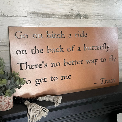copper song lyric sign