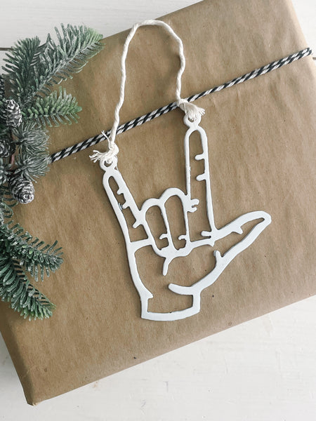 I Love You Hand Sign Ornament | Sign Language