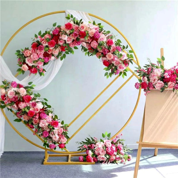 Round Geometric Wedding Arch Backdrop Stand