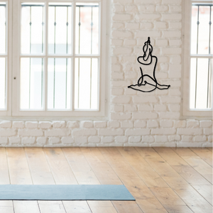 Minimalist Yoga Pose (Cow) Wall Art | Yoga Studio Decor