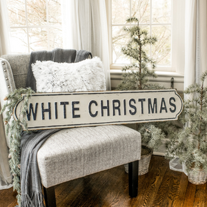 22" White Christmas Sign