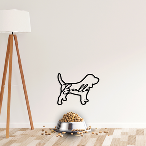 Dog Breed Outline with Custom Name