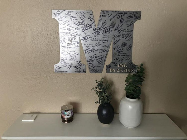 Monogram Wall Art After Wedding