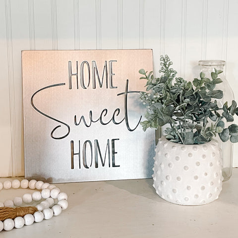 Home Sweet Home Metal Cutout Sign | Housewarming Gift