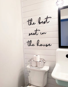 The Best Seat in The House Bathroom Sign