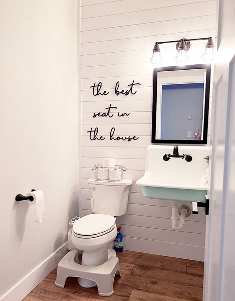 The Best Seat in The House Bathroom Sign
