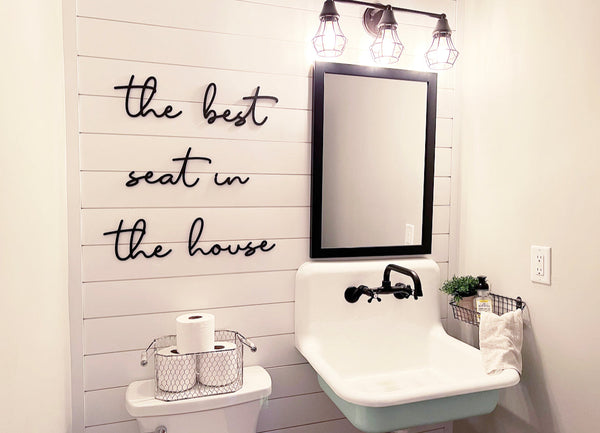 The Best Seat in The House Bathroom Sign
