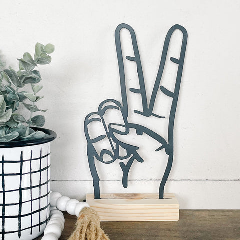 black peace fingers