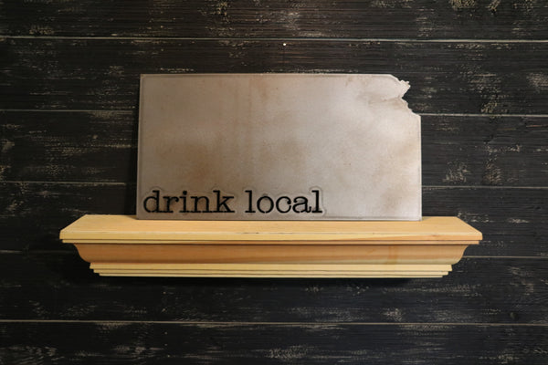 Metal "drink local" Magnet Board Sign | Choose Your State