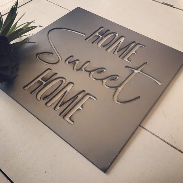 Home Sweet Home | Metal Cutout Sign