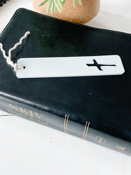 Metal Bookmark with Cross