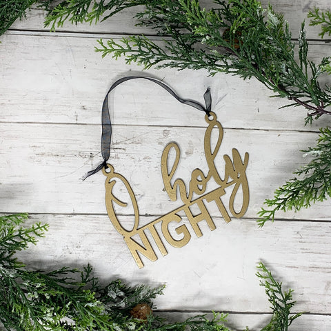 O Holy Night Gold Metal Ornament