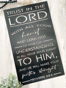 Trust in the Lord Bible Verse Sign