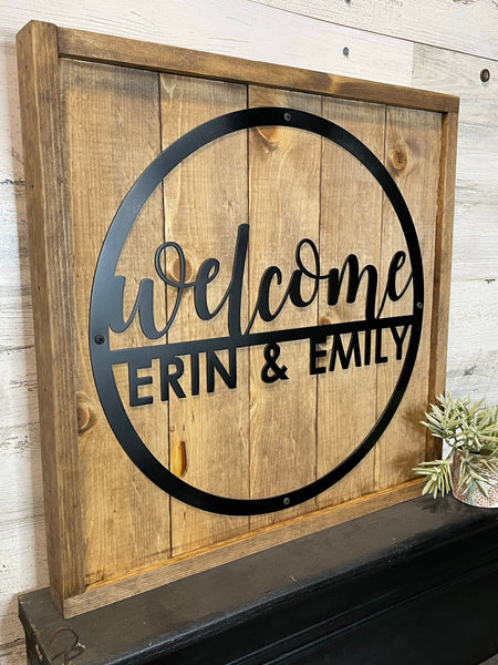 Large Wood Filled Frame | Add-On to Metal Sign