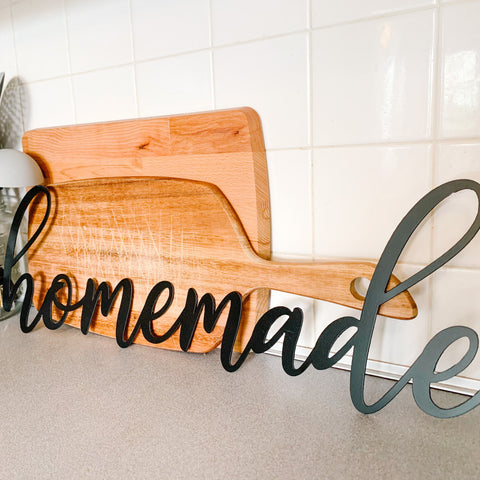 Homemade Script Metal Sign | Farmhouse Kitchen Decor