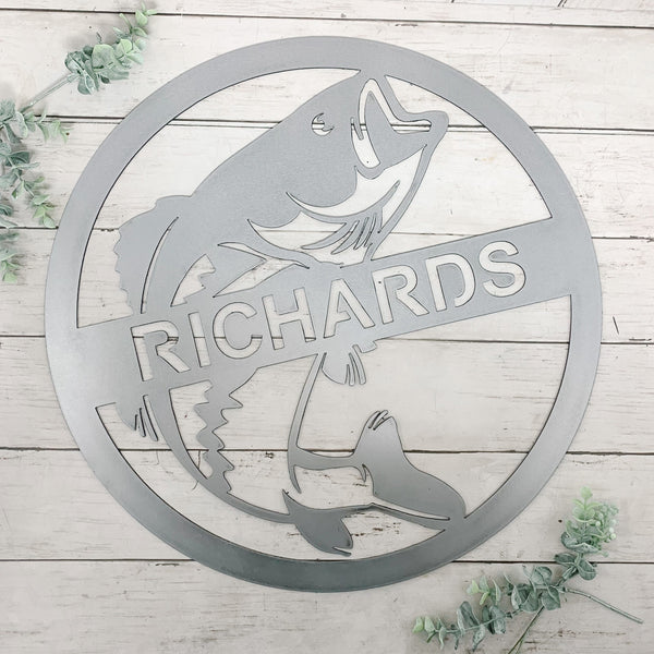 Custom Bass Fish Sign with Name