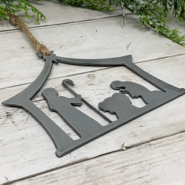 Nativity Scene Metal Ornament