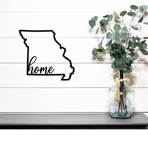 State Outline with Script Home Cutout
