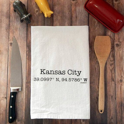 Tea Towel - Kansas City Coordinates