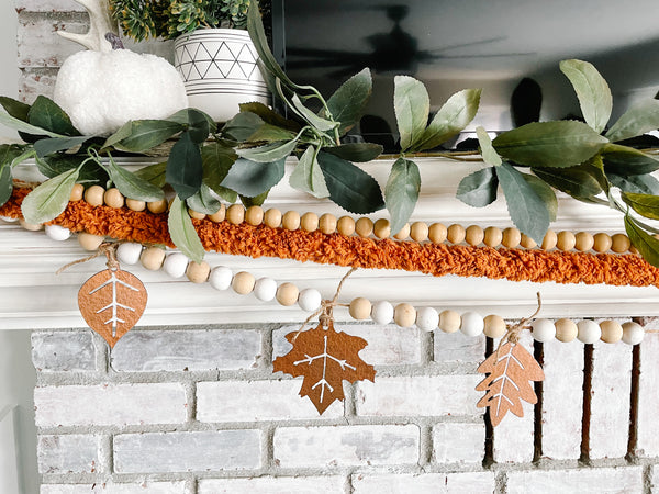 Fall Leaves Garland Charm - Set of 3 Different Shapes