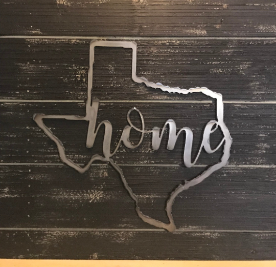 State Outline with Script Home Cutout