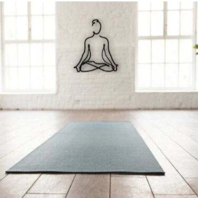 Minimalist Yoga (Full Lotus) Pose Wall Art