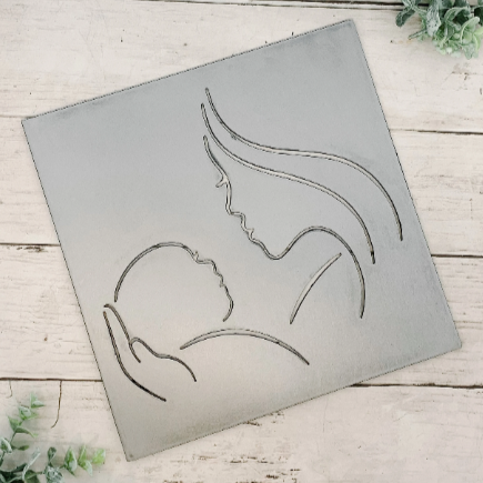 mother and baby silhouette