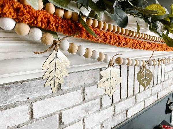 Fall Leaves Garland Charm - Set of 3 Different Shapes