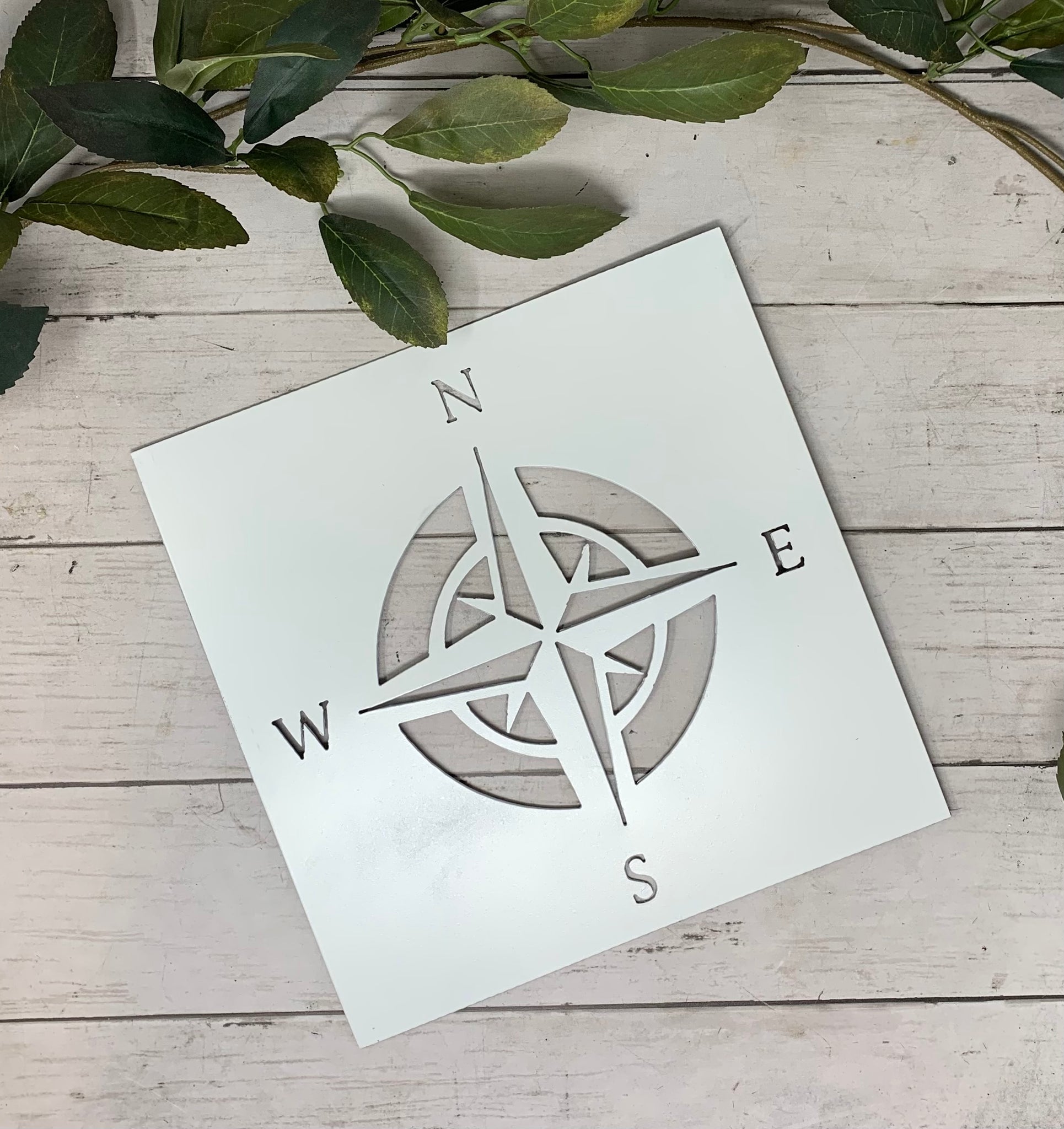 Metal Nautical Compass Cutout | World Traveler Gift