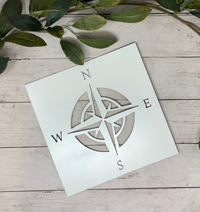 Metal Nautical Compass Cutout | World Traveler Gift