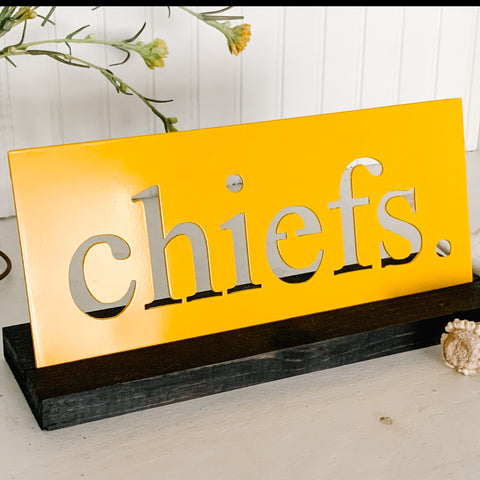 Chiefs. Metal Sign