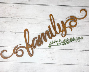 Rusted Family Script Word