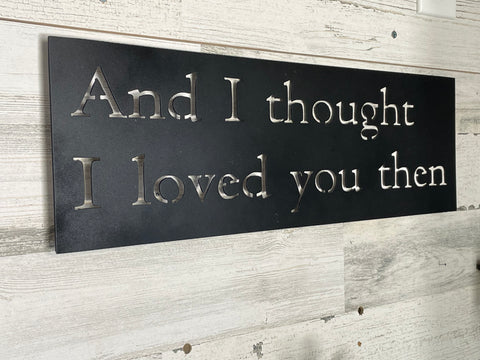 Custom Song Lyrics Sign | Steel Wedding Song Sign