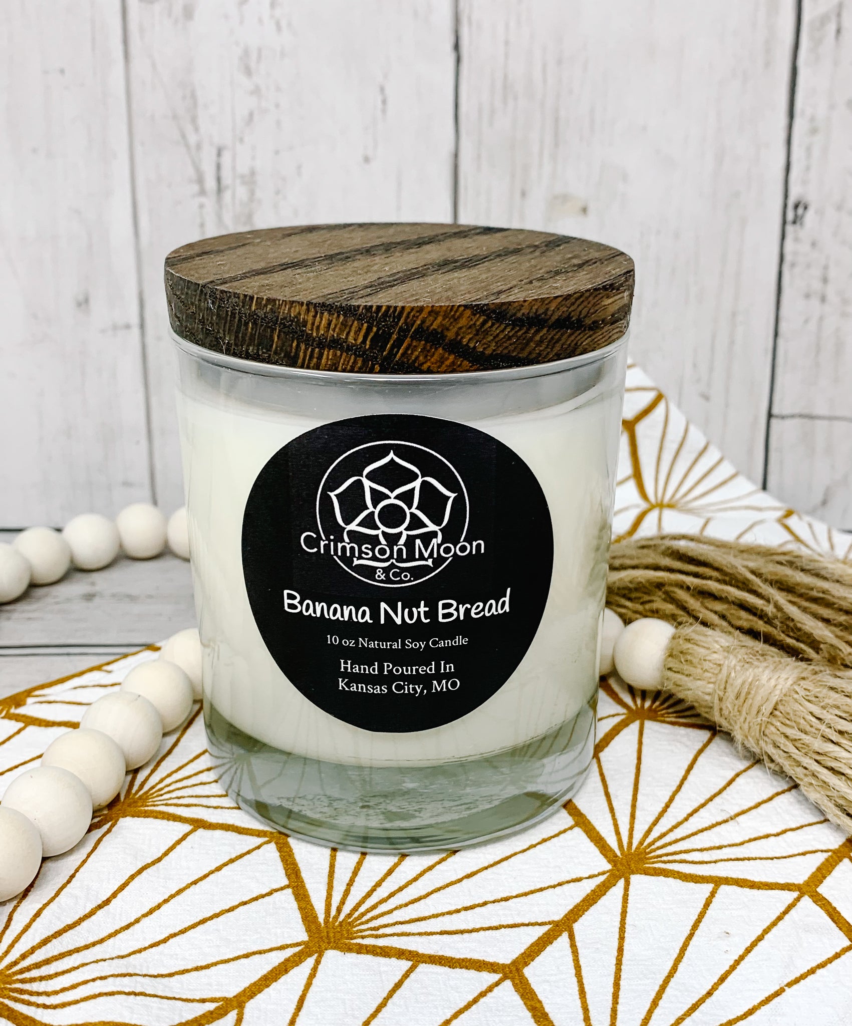 Banana Bread Scented Candle - By Crimson Moon & Co.