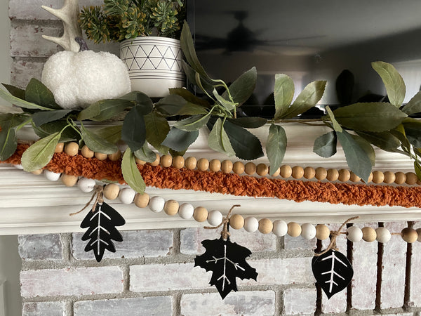 Fall Leaves Garland Charm - Set of 3 Different Shapes