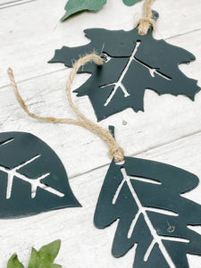 Fall Leaves Garland Charm - Set of 3 Different Shapes