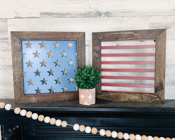 4th of july mantle decor