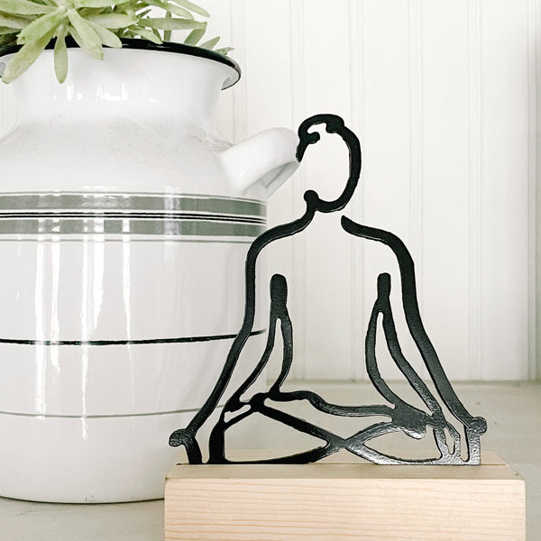 minimalist yoga pose outline